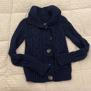Large cable knit cardigan